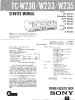 Sony TC-W230 - Service Manual 